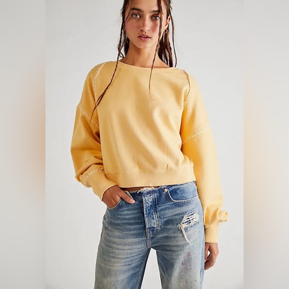 We The Free Mimi Pullover - Peach Sunrise